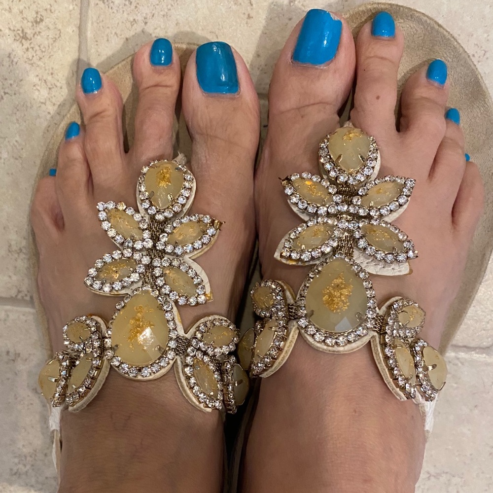 Sexy Stone Design Flats Sz 6.5. Preowned-Like New